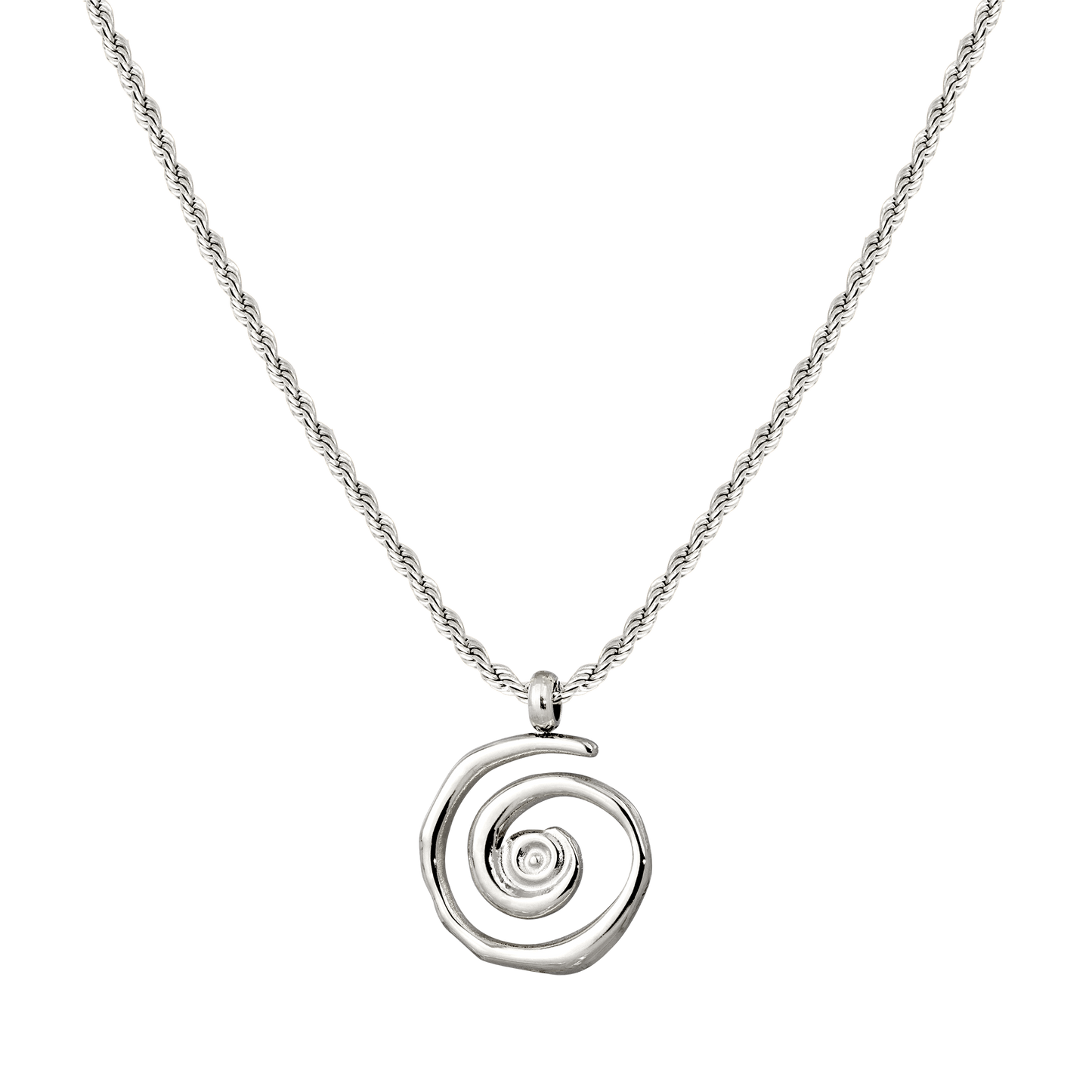 Sweet Swirl Necklace Silver