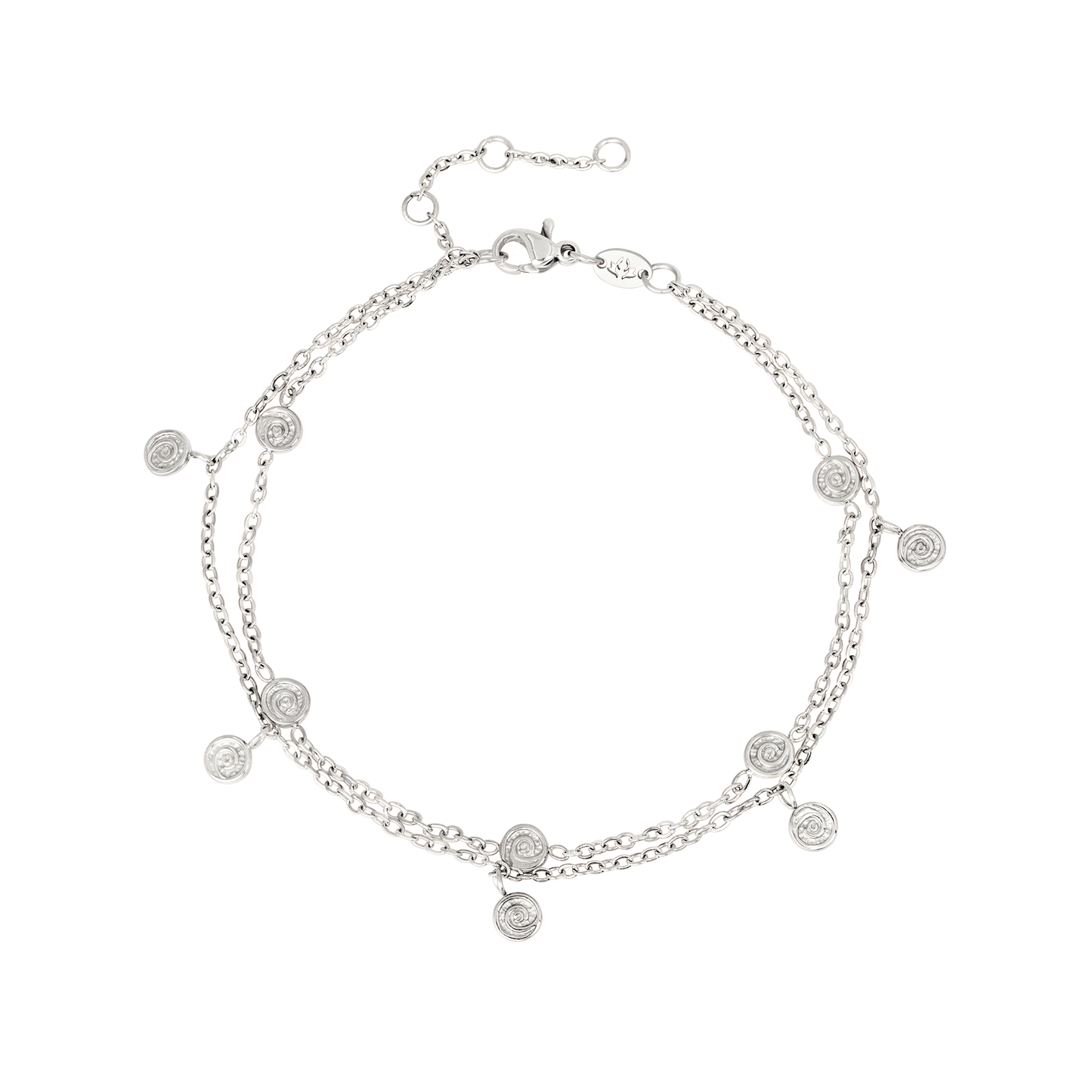Swirl'n Double Bracelet Silver