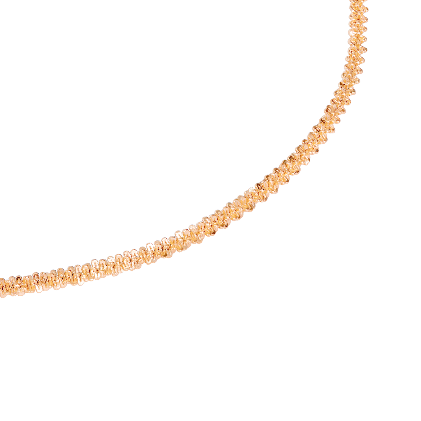 Criss Cross Chain Necklace Rose Gold