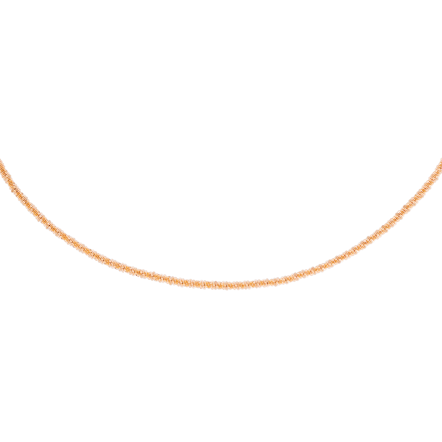 Criss Cross Chain Necklace Rose Gold