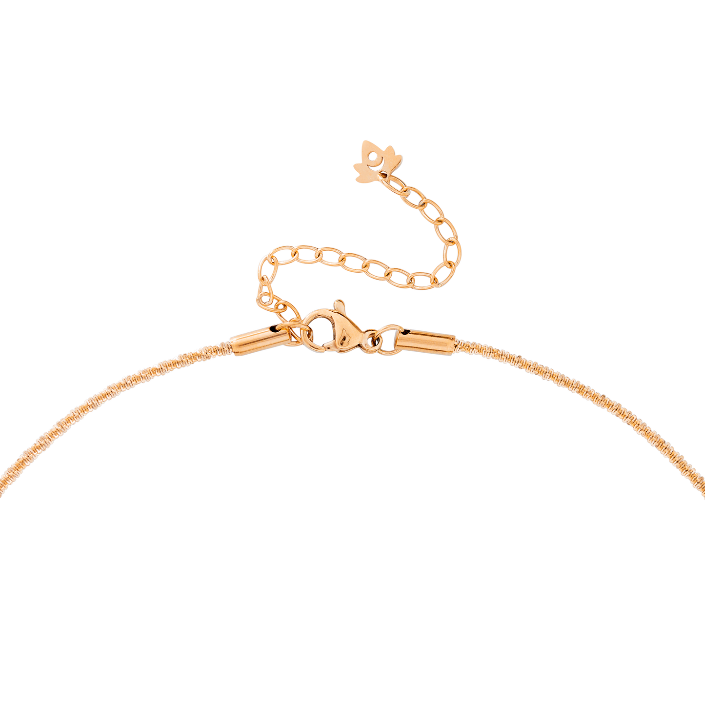 Criss Cross Chain Necklace Rose Gold