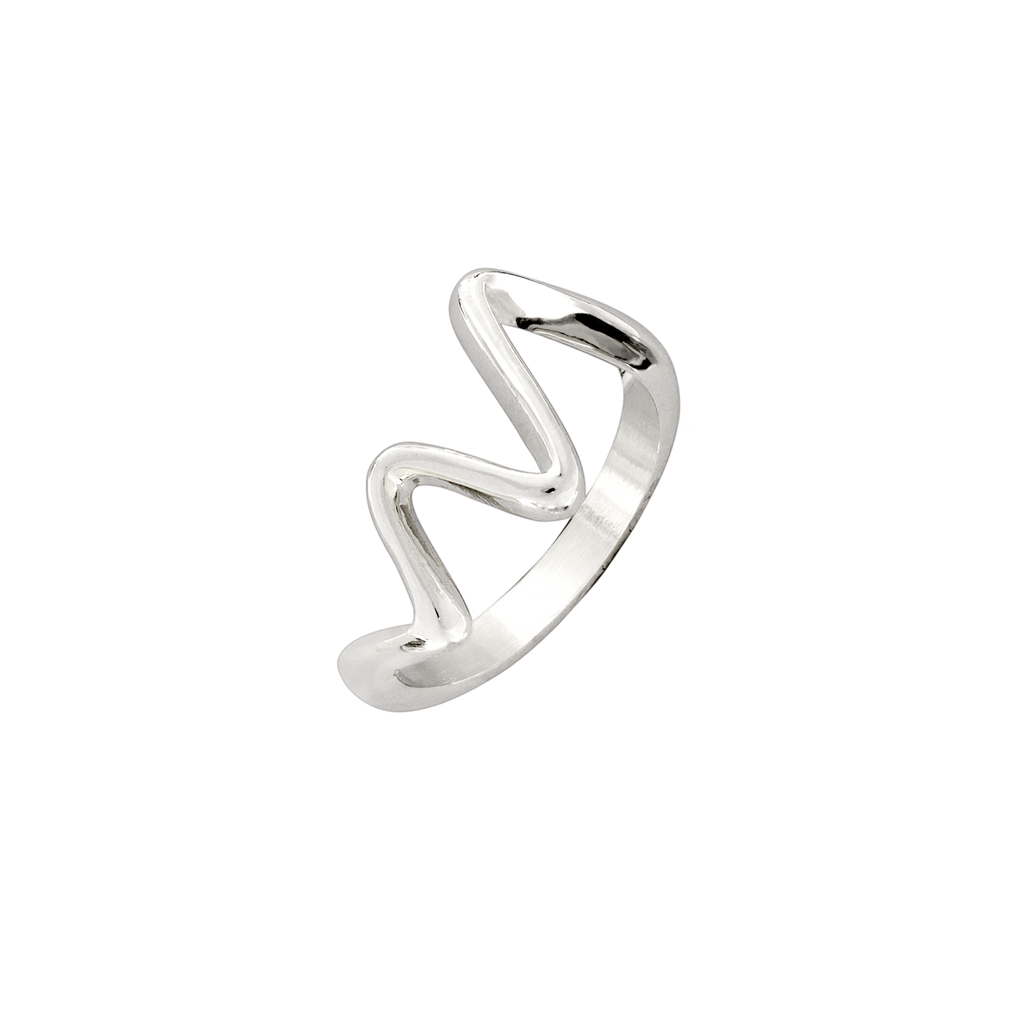 Fluid Motion Ring Silver