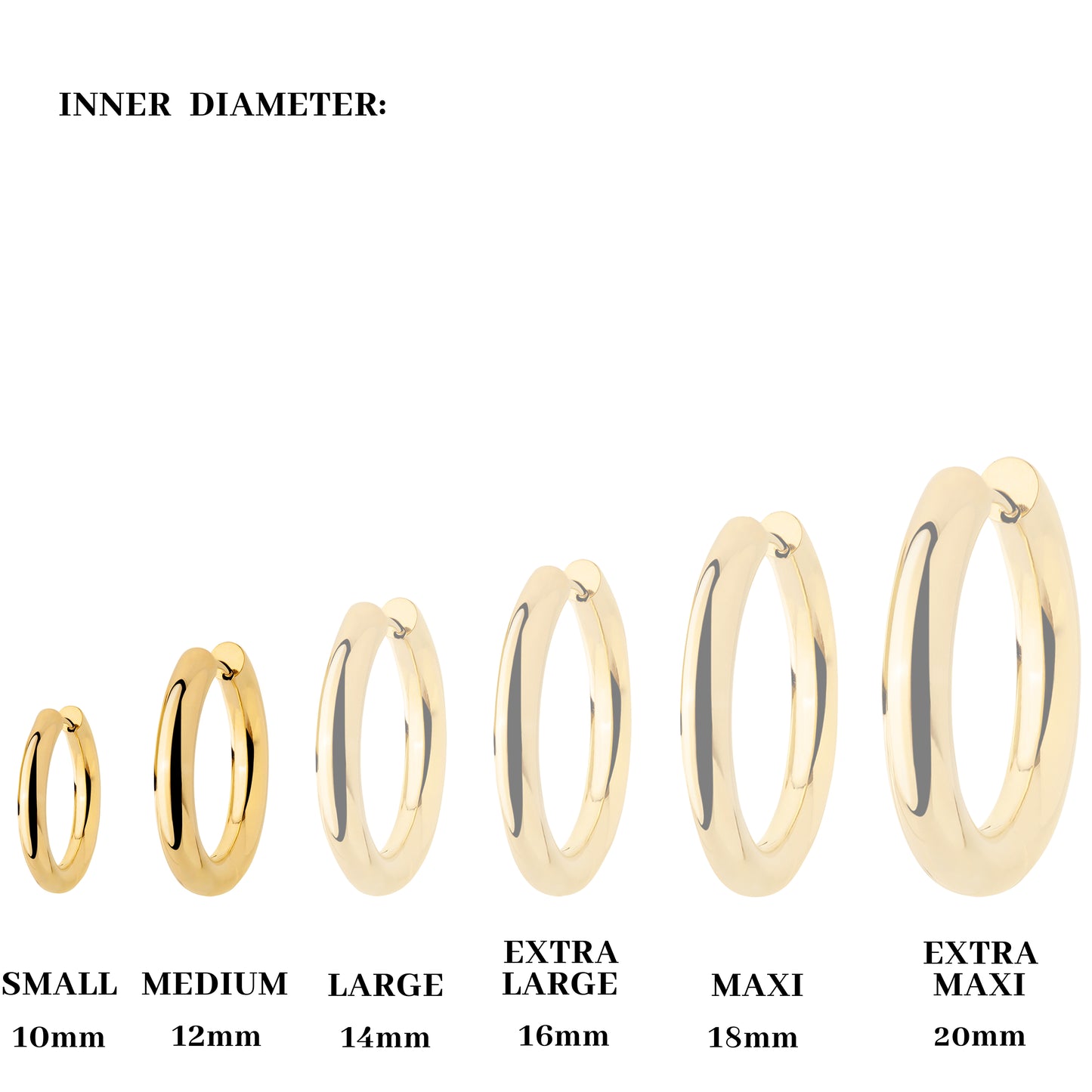 Chunky Lover Hoop Bundle Small Gold