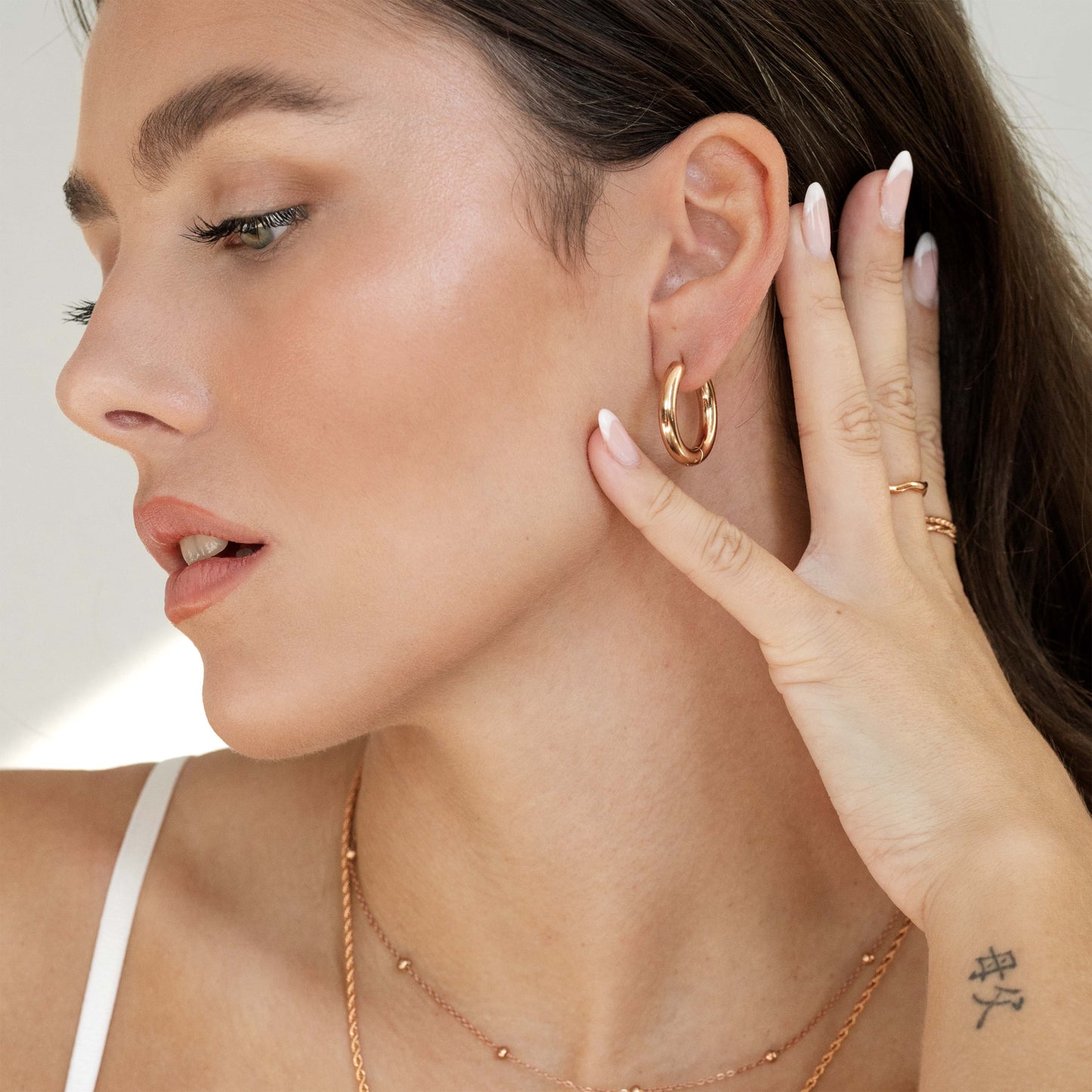 Chunky Hoopies Extra Large Rose Gold
