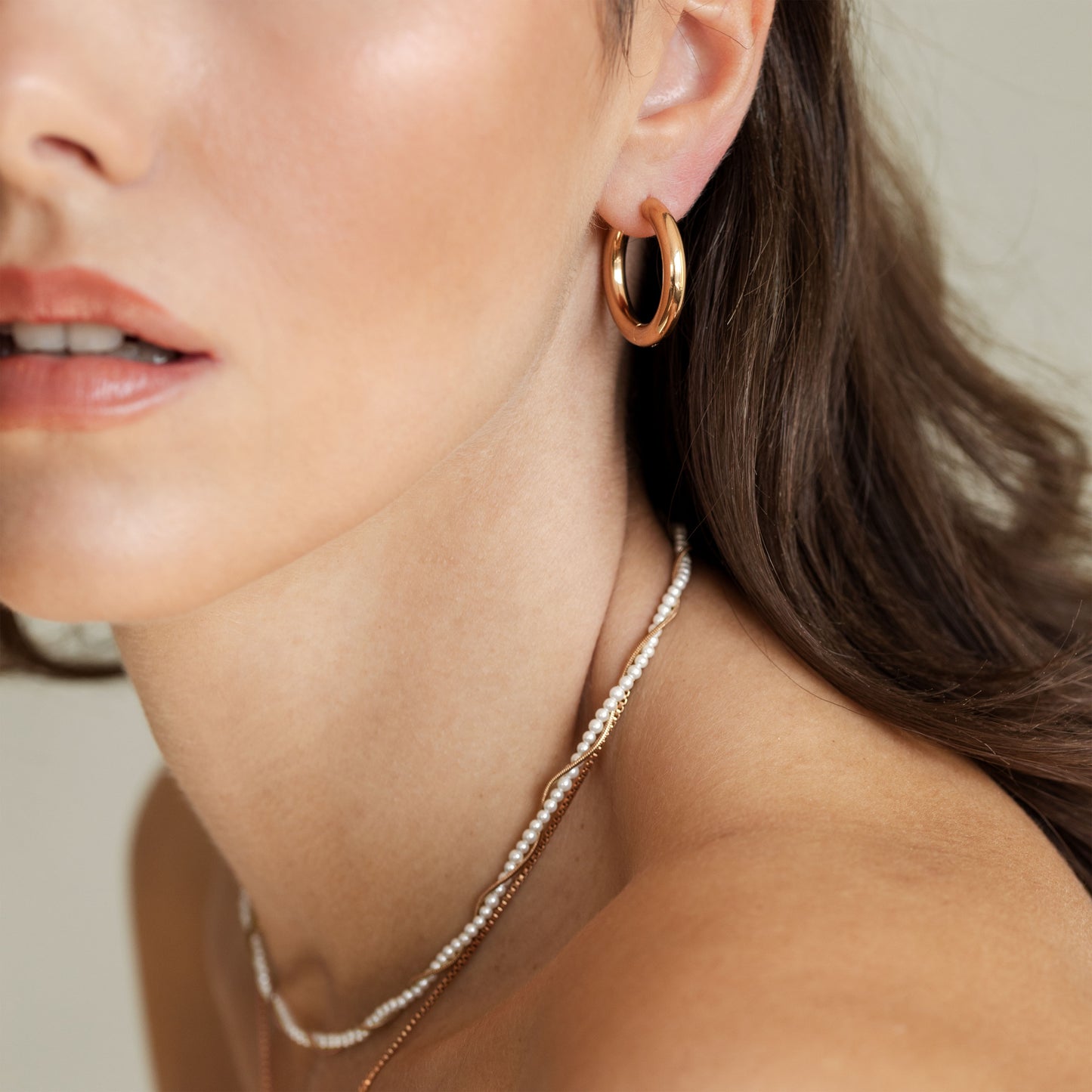 Chunky Hoopies Maxi Rose Gold