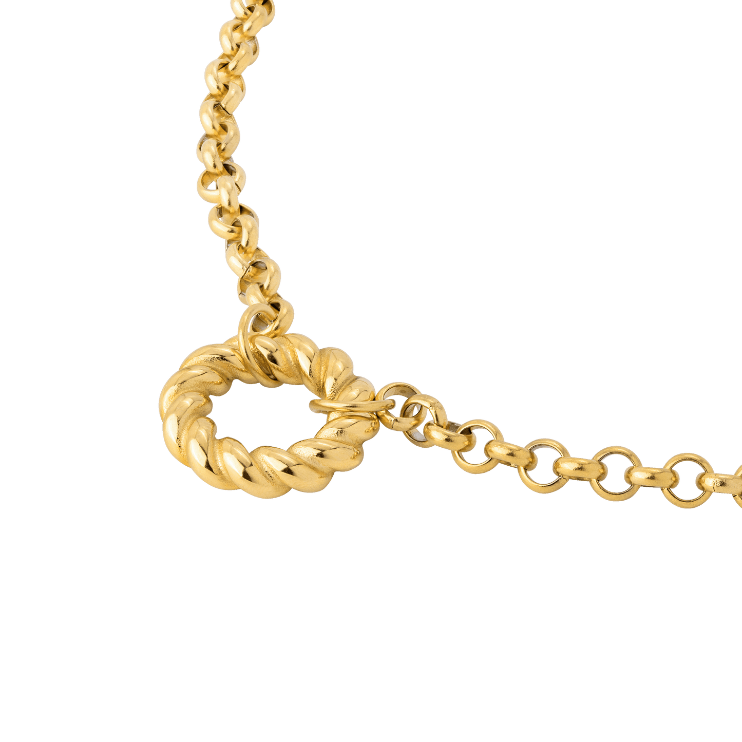Twisted Donut Necklace Gold