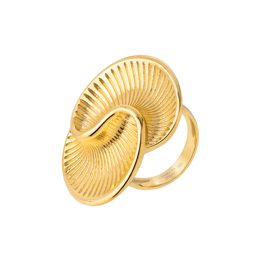 Winding Spiral Ring Gold