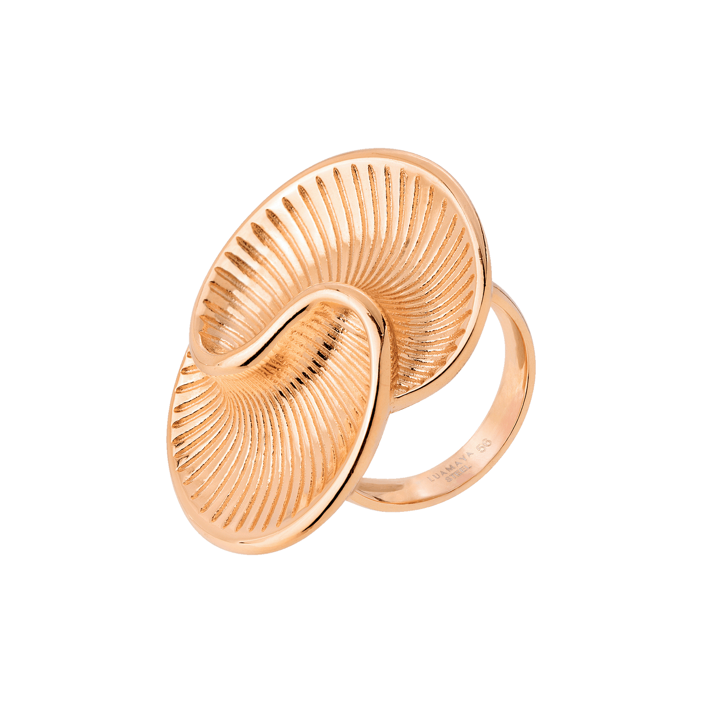 Winding Spiral Ring Rose Gold