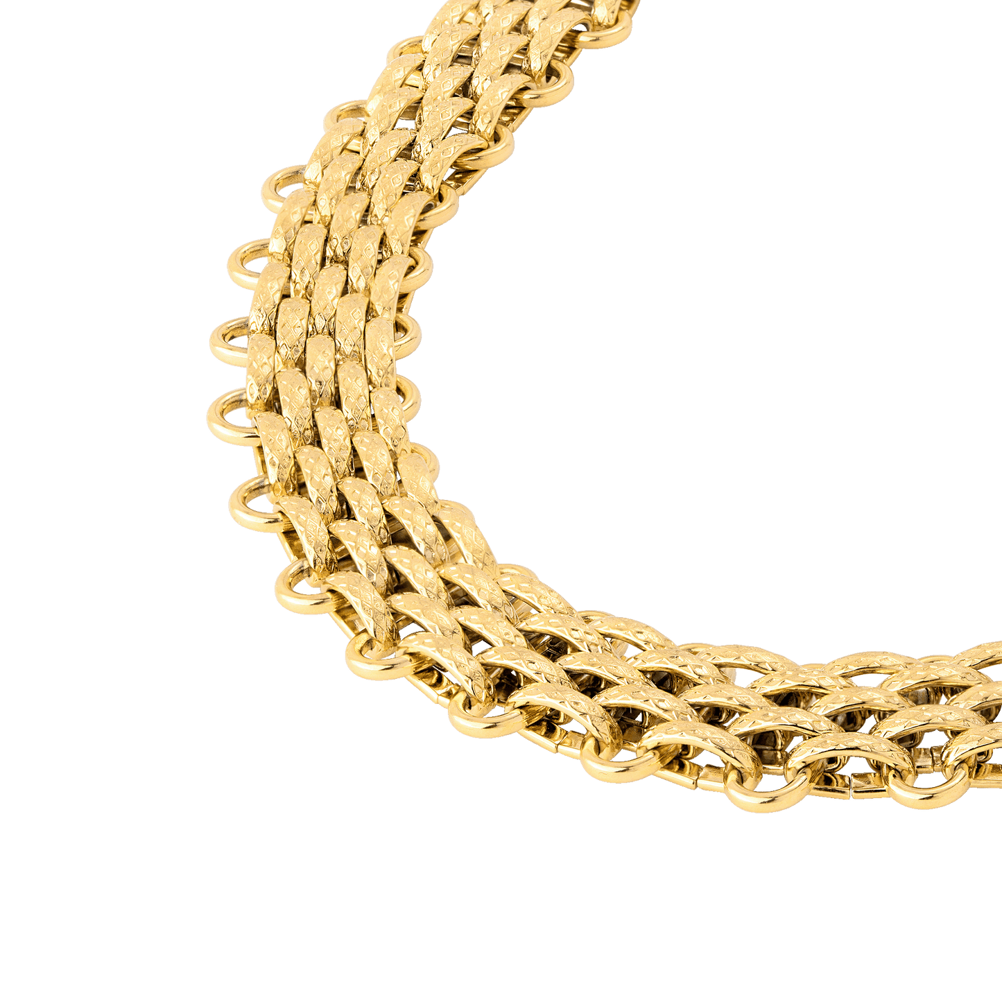 Bold Mesh Necklace Gold