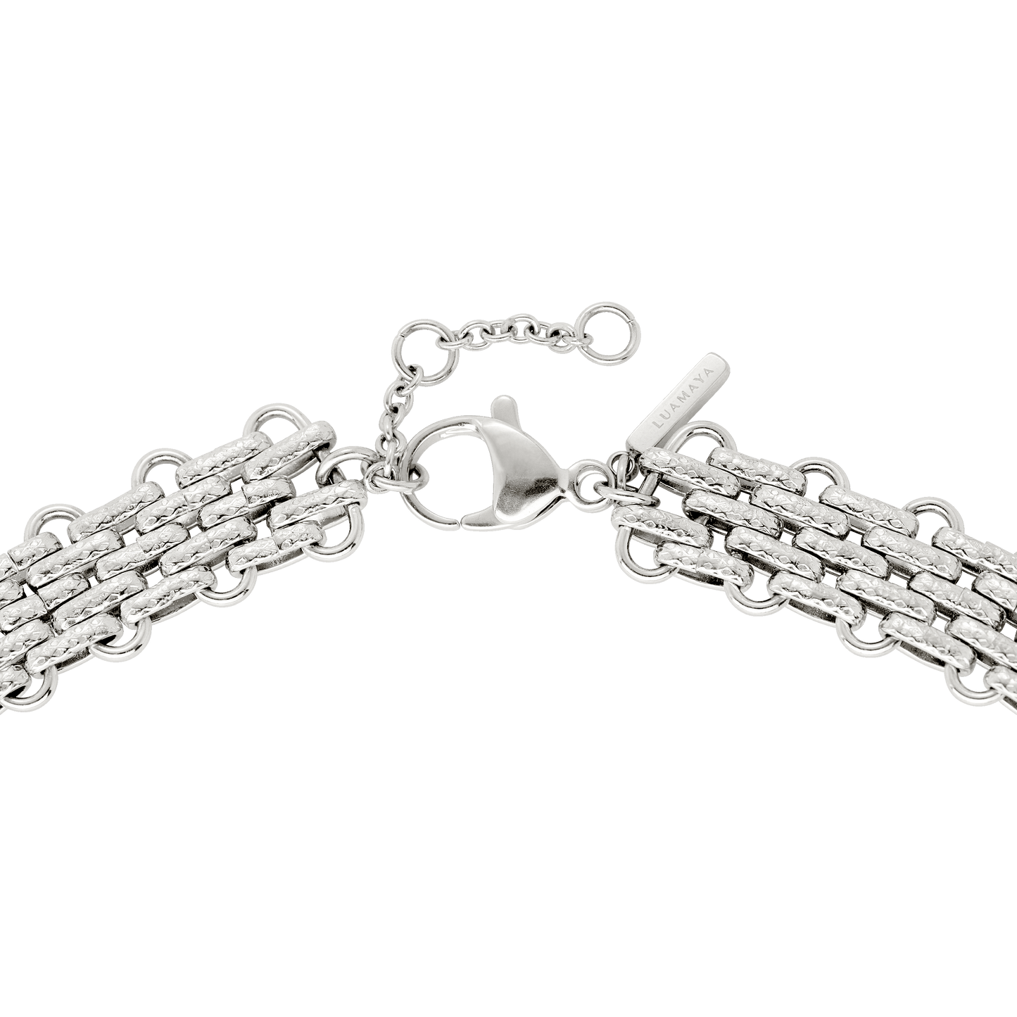 Bold Mesh Necklace Silver