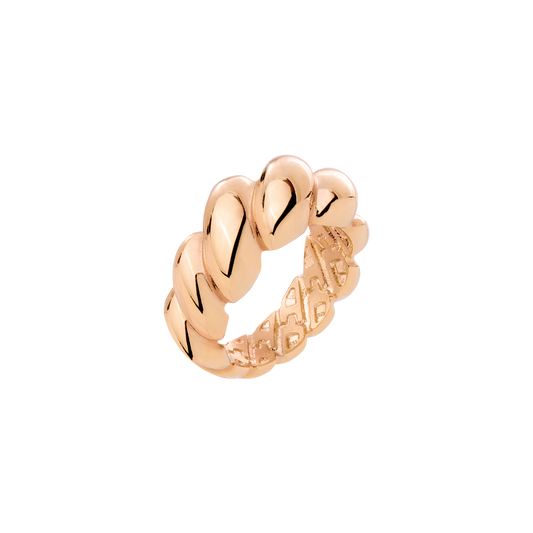 Bold Twist Ring Rose Gold
