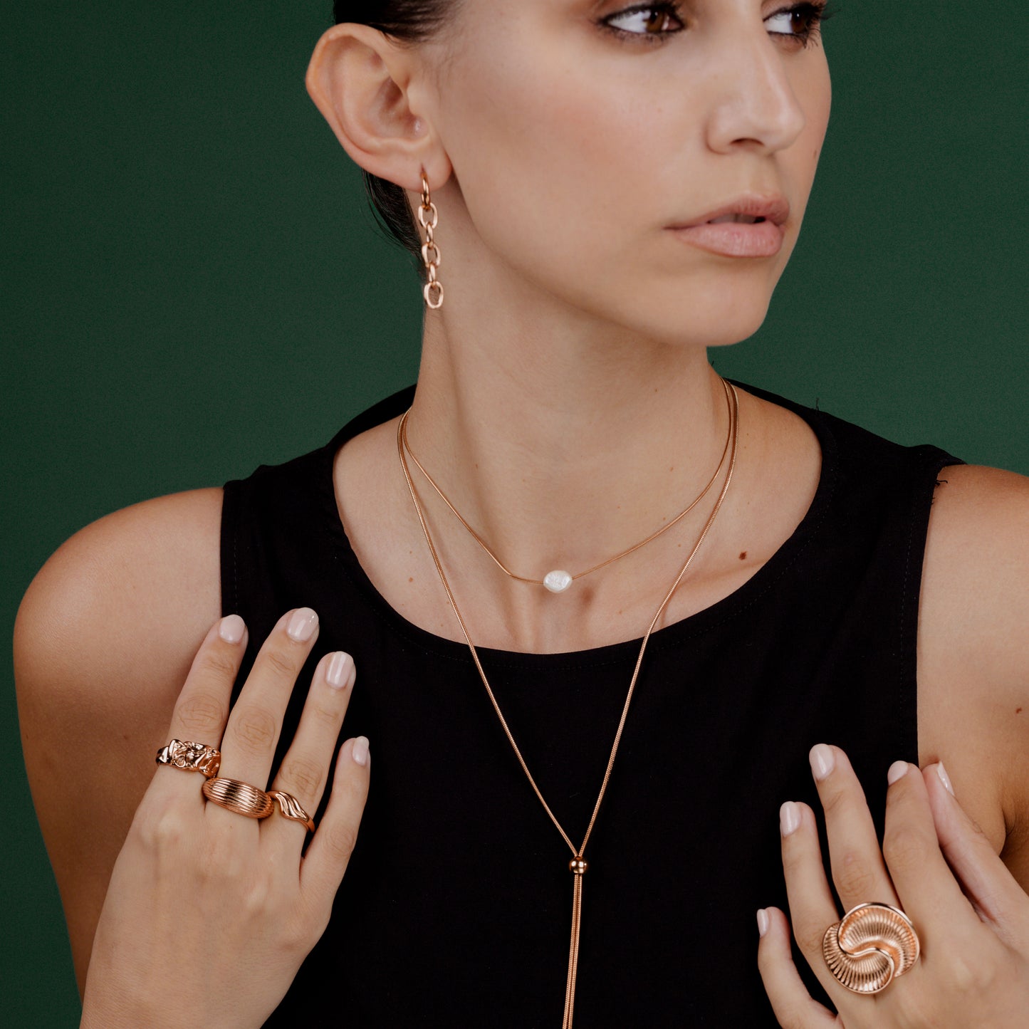 Minimalistic Elegance Necklace Bundle Rose Gold