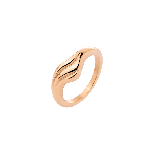 Curvy Wave Ring Rose Gold