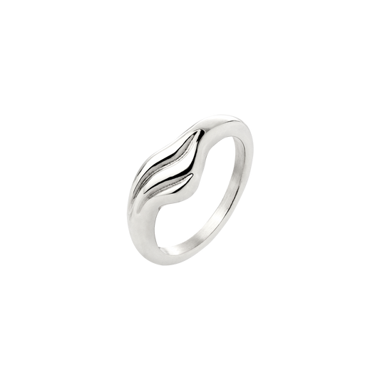 Curvy Wave Ring Silver