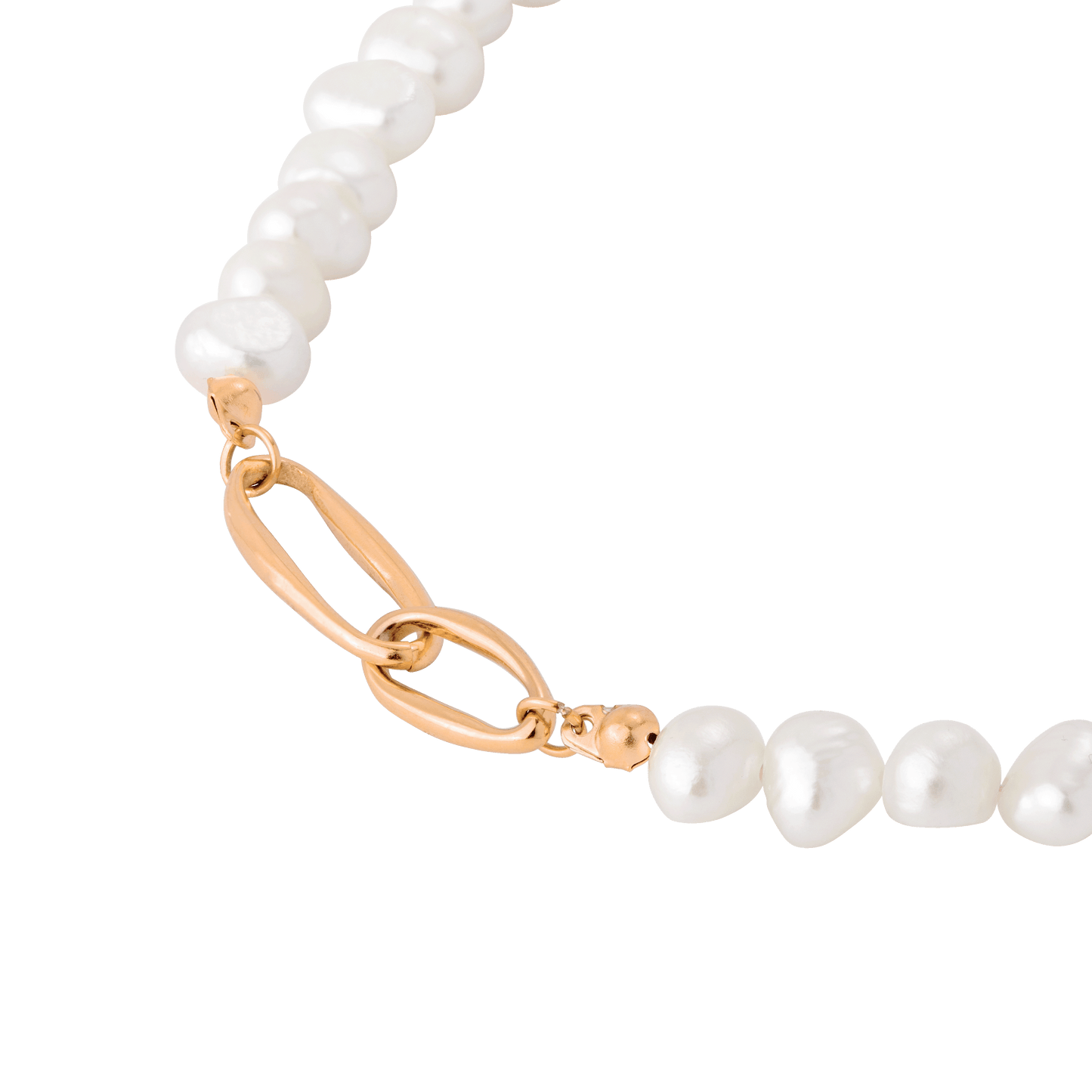 Fluidity Pearl Necklace Rose Gold