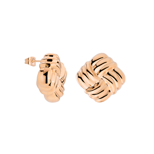 Granny Button Studs Large Rose Gold