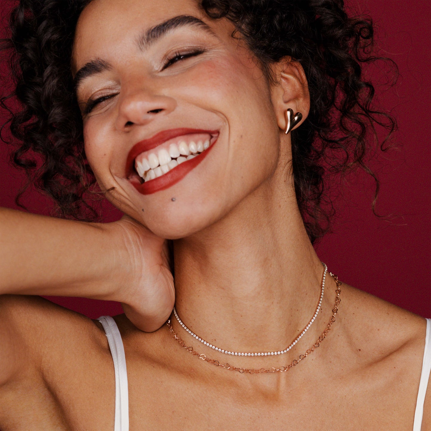 Glitz 'n' Glam Necklace Rose Gold