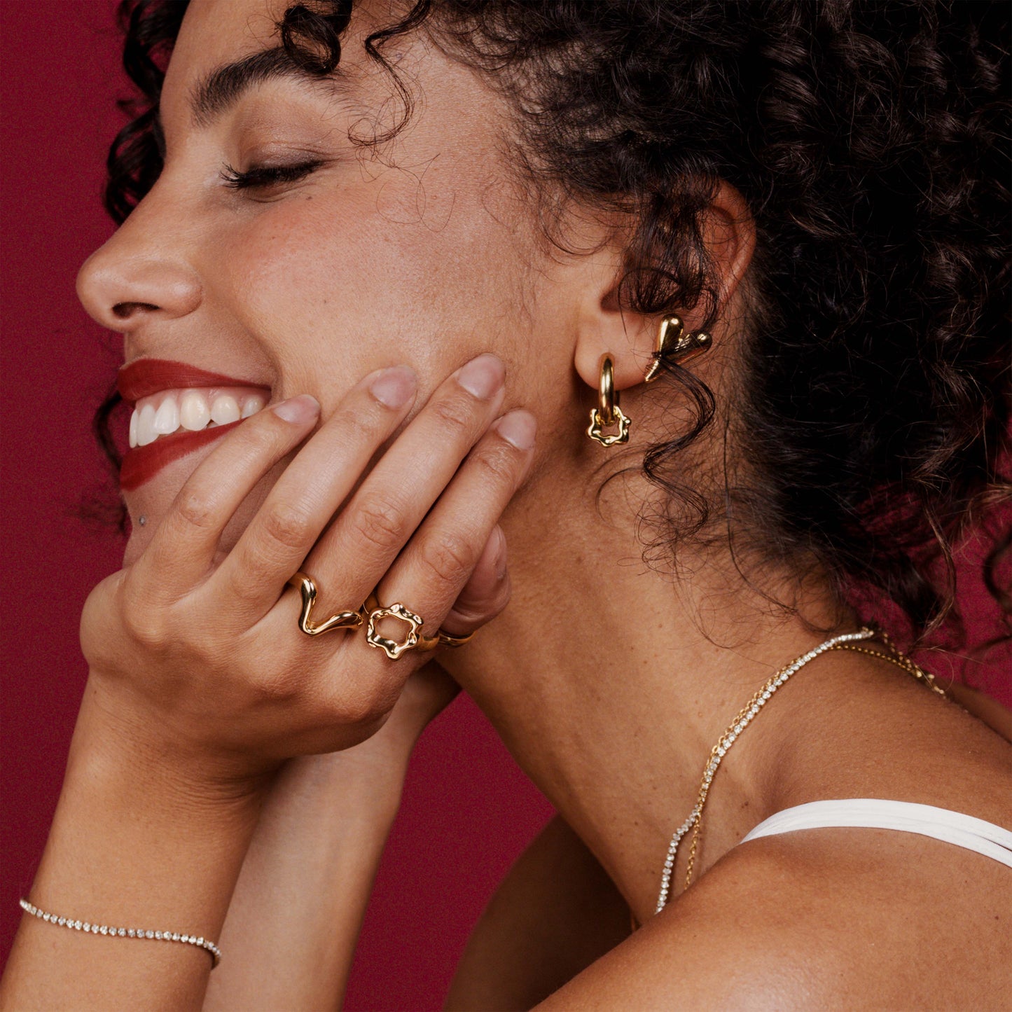 High 'n' Low Ring Gold