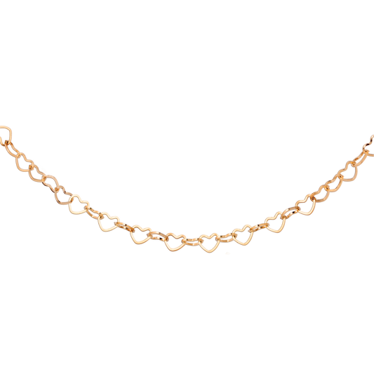 Heart after Heart Necklace Rose Gold