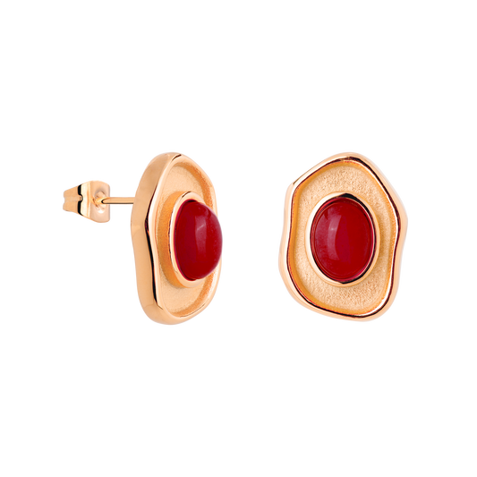 Scarlet Treasure Studs Rose Gold