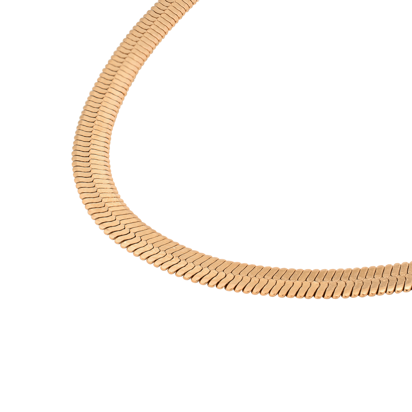 Slim Herringbone Bracelet Rose Gold