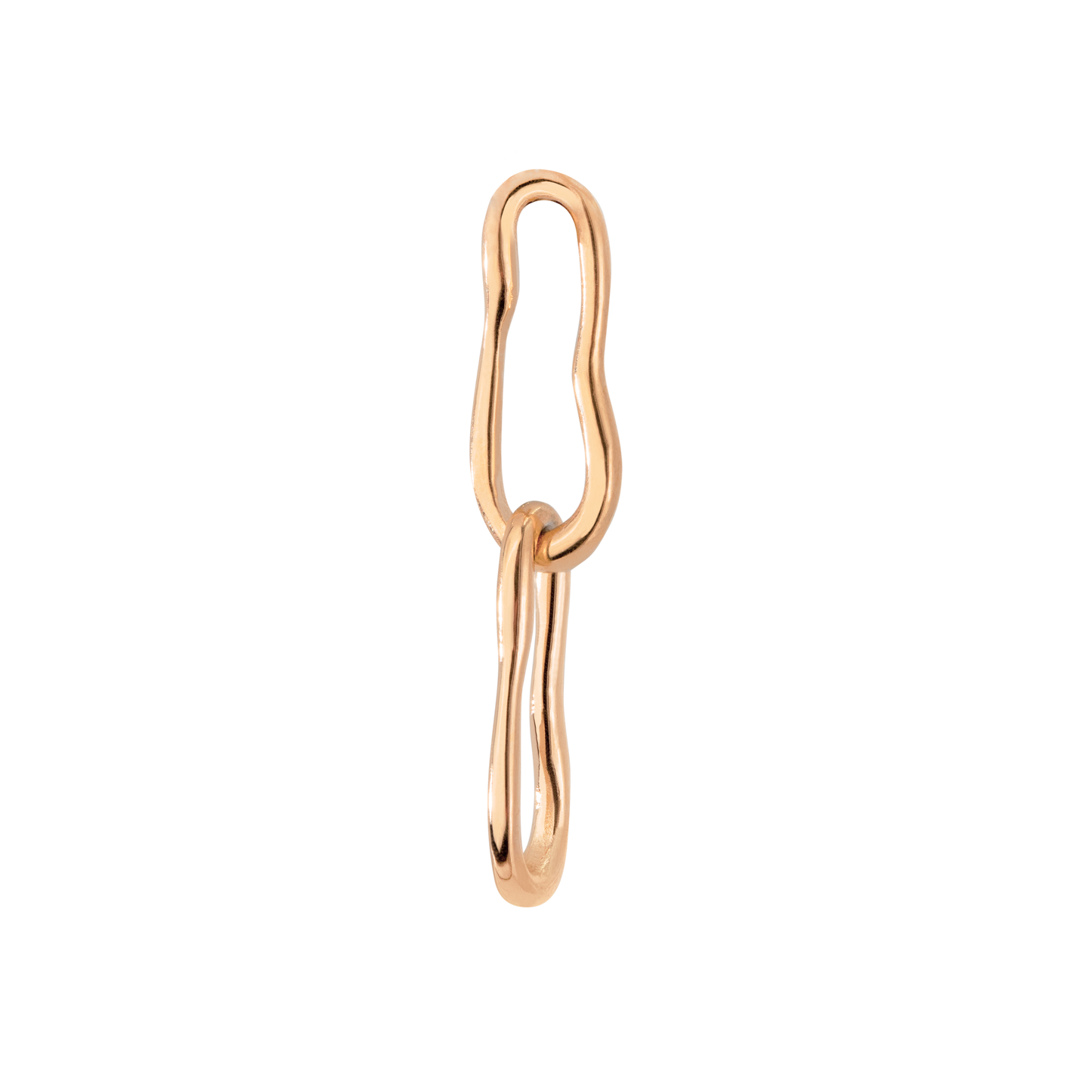 Blending Duo Oval Hoop Set Baby Rose Gold