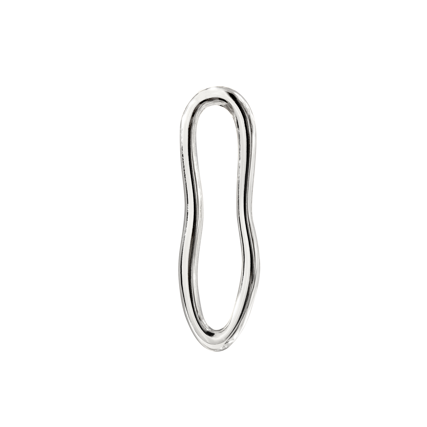 Blending Shapes Oval Hoop Set Baby Silver