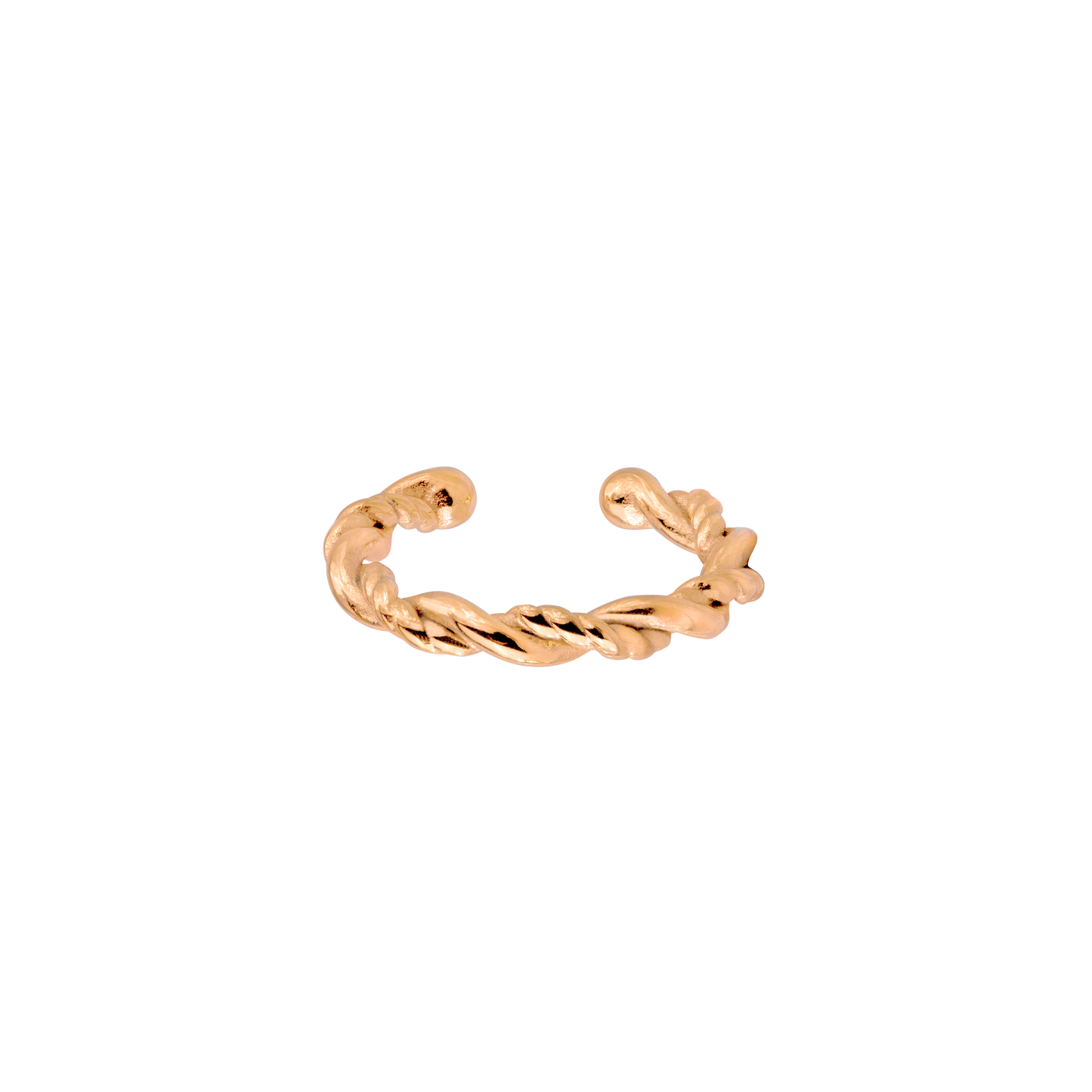 Curly Twist Ear Cuff Rose Gold
