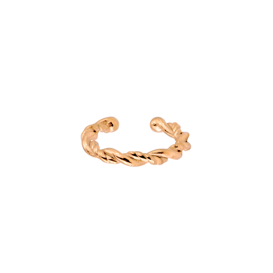 Curly Twist Ear Cuff Rose Gold