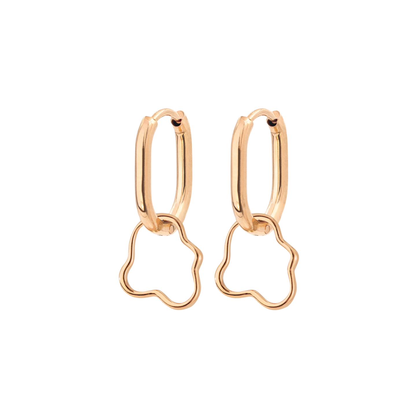 Forming Fluids Oval Hoop Set Baby Rose Gold