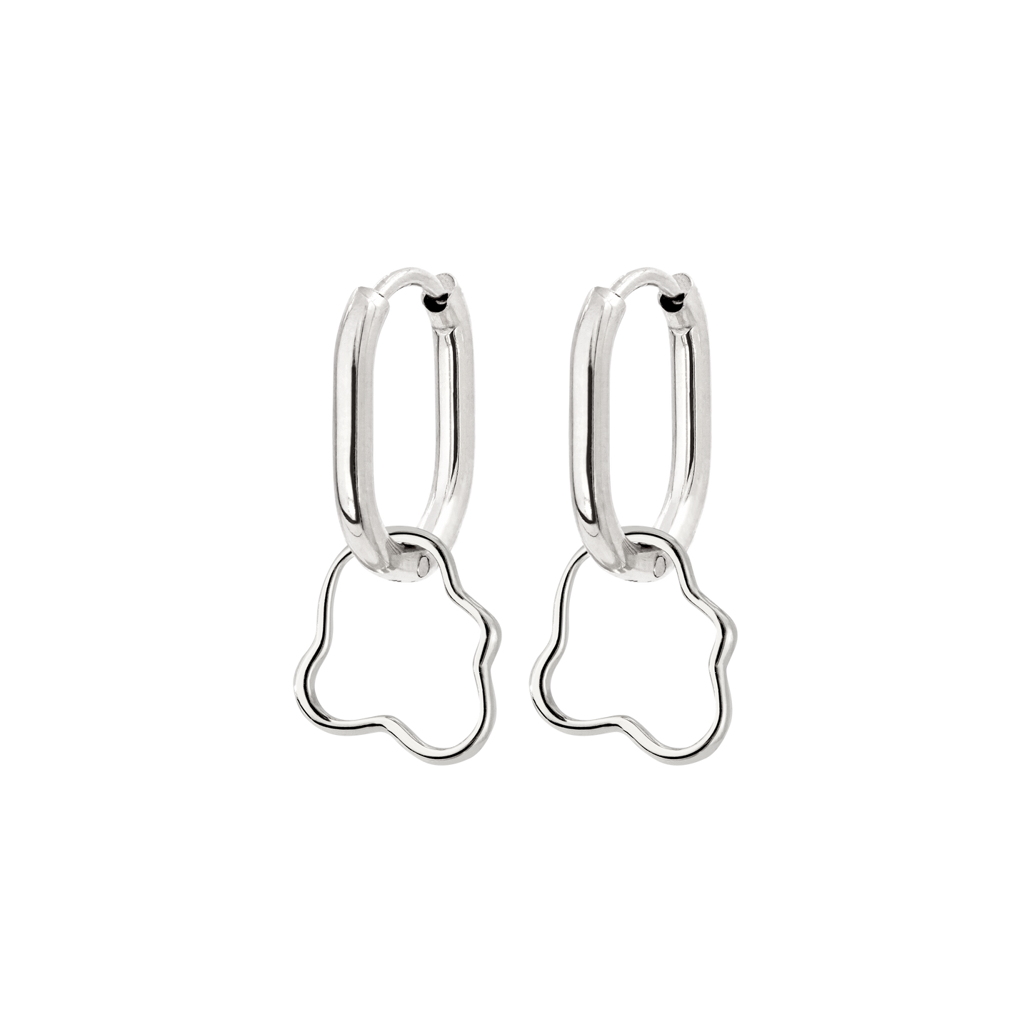 Forming Fluids Oval Hoop Set Baby Silver