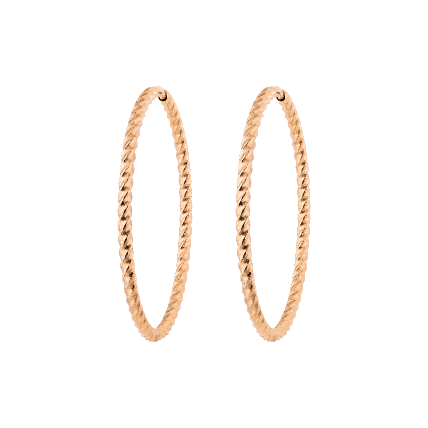 Twisted Hoops Extra Large Rose Gold