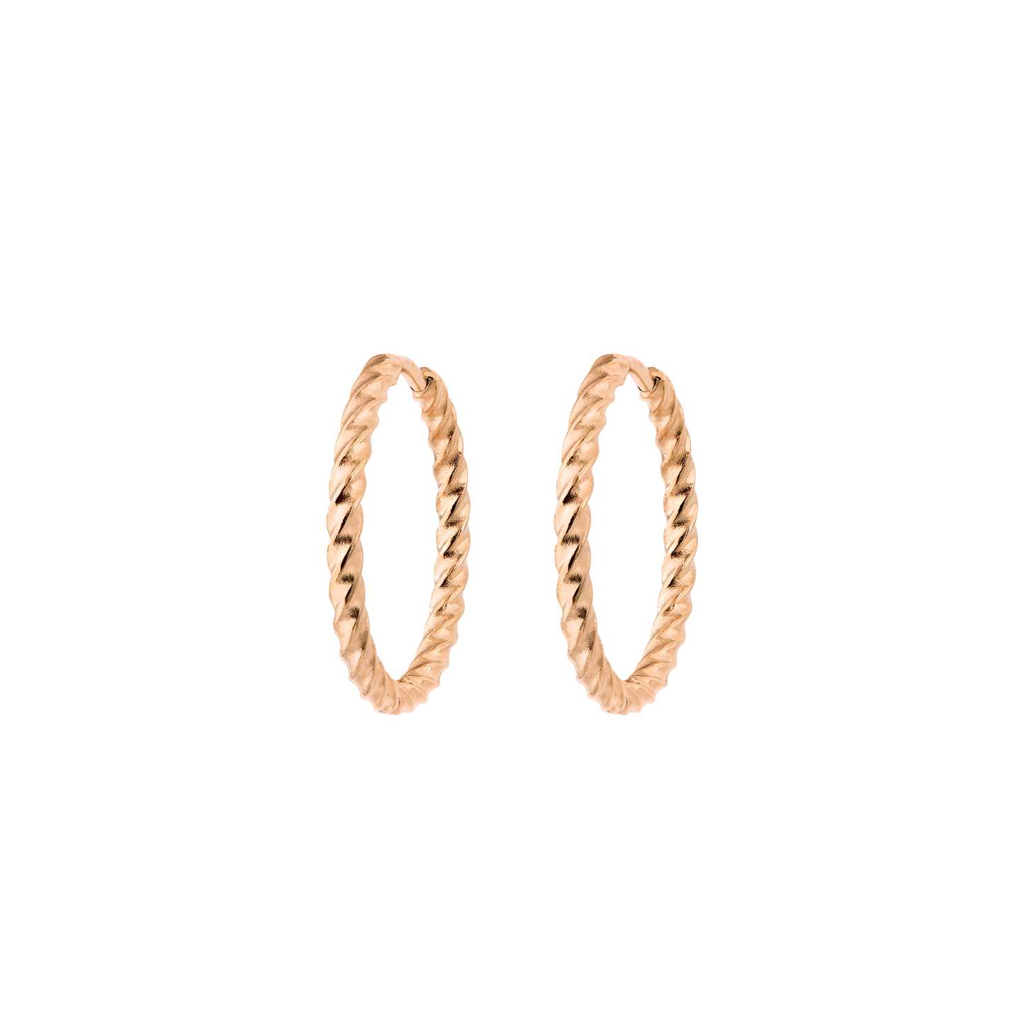 Twisted Hoops Medium Rose Gold