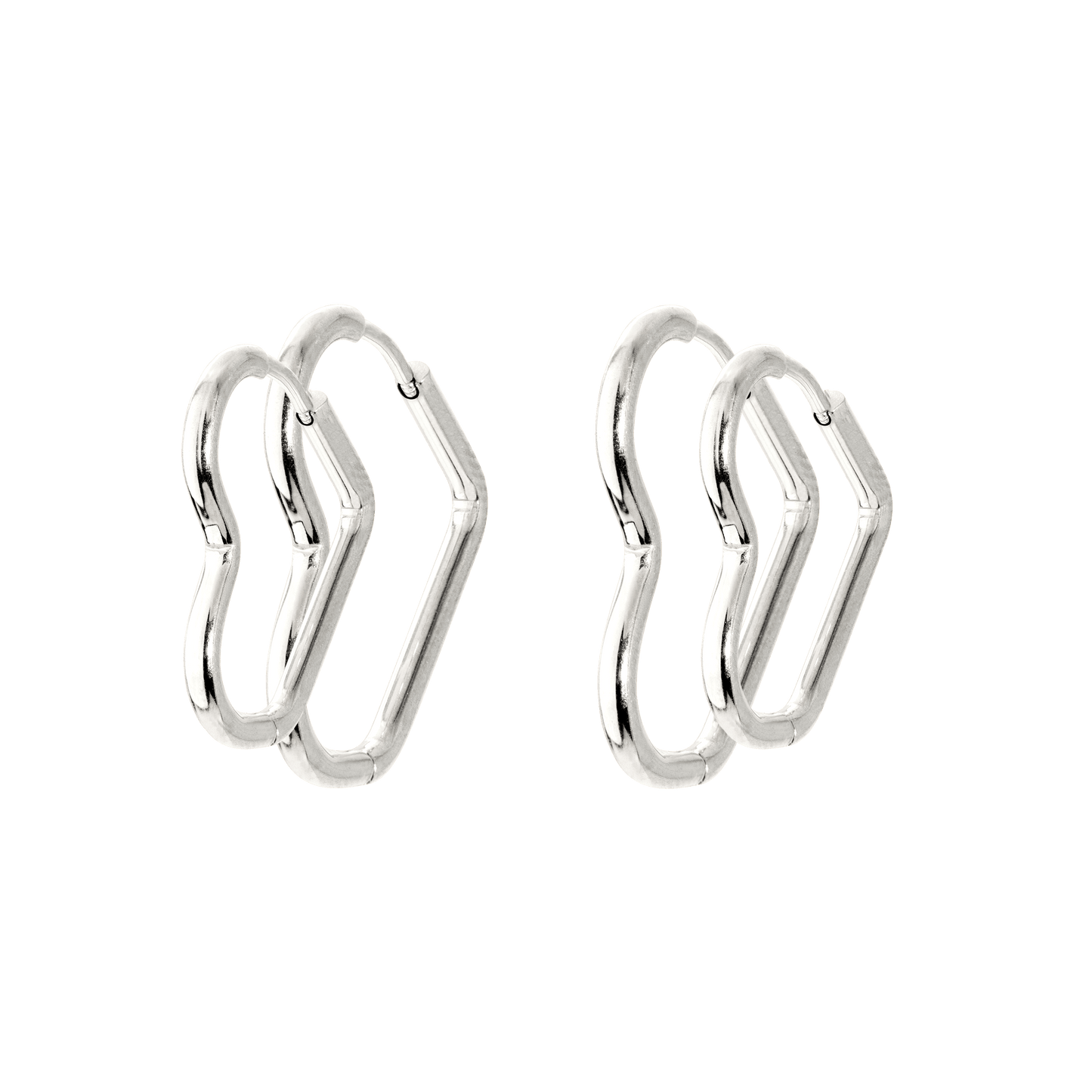 Heartily Hoop Set Silver