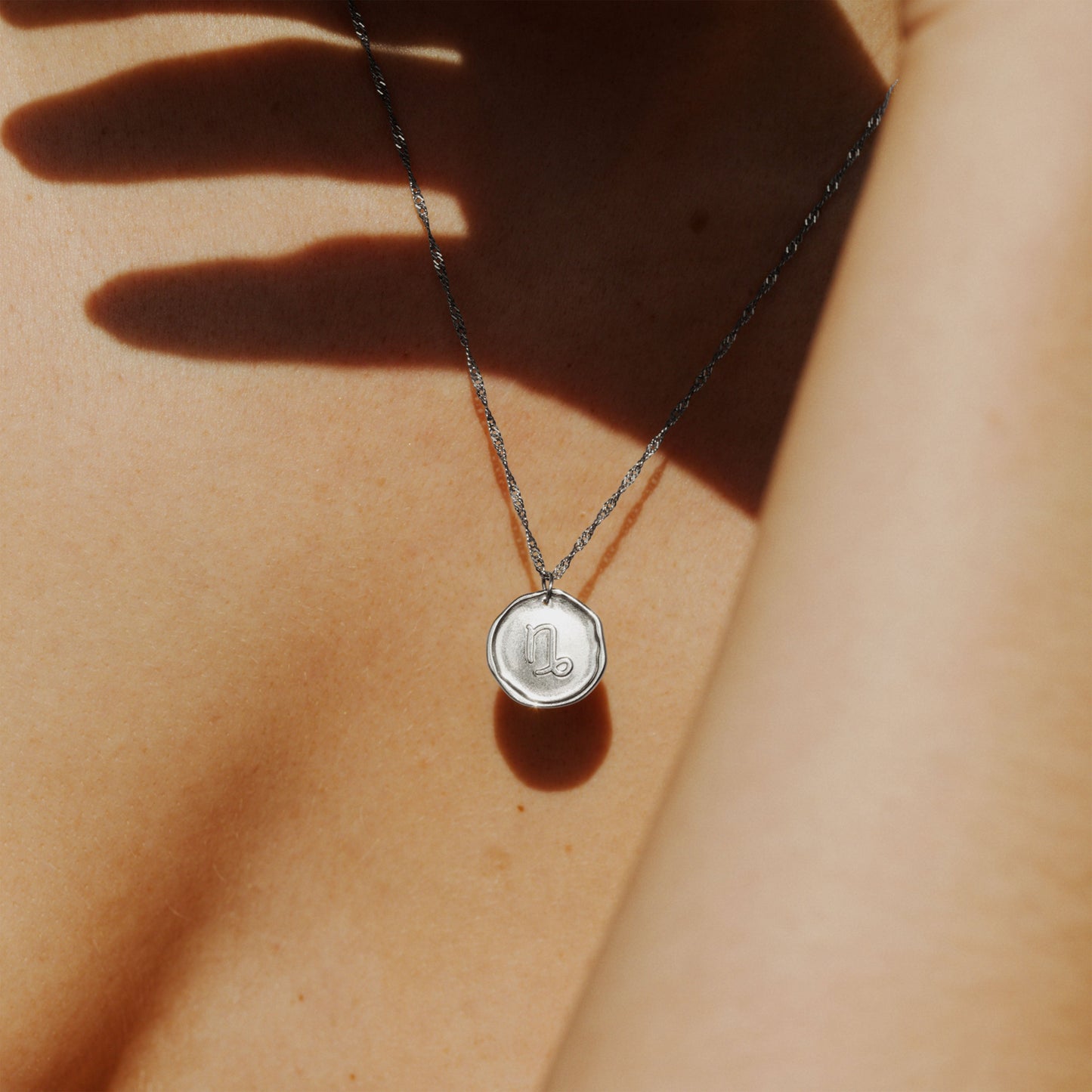 Zodiac Necklace – Capricorn Silver