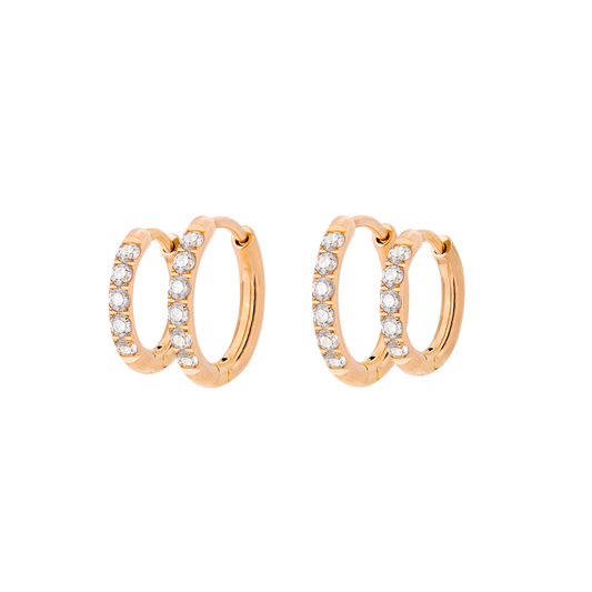 Glimmer Hoop Bundle Rose Gold