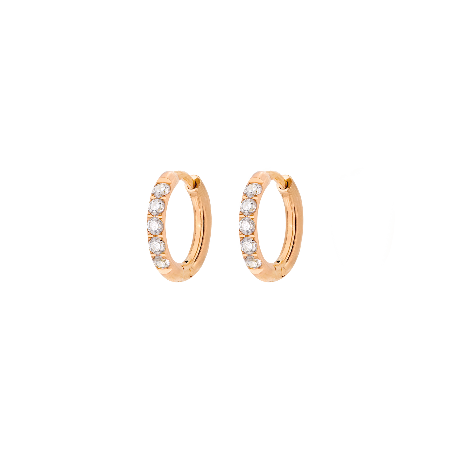 Glimmer Hoops Baby Rose Gold