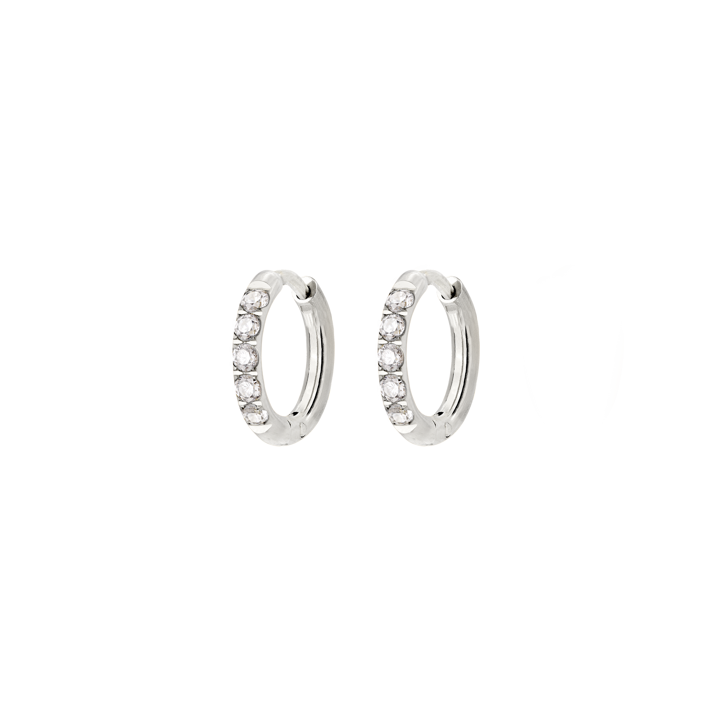 Glimmer Hoops Baby Silver