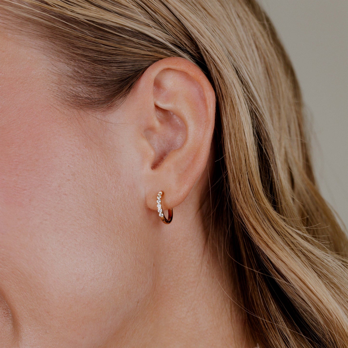 Glimmer Hoops Small Rose Gold