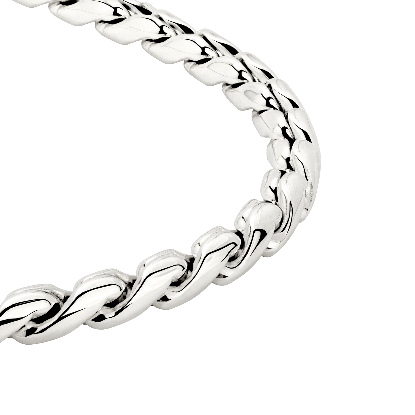 Spiral Links Necklace Silver