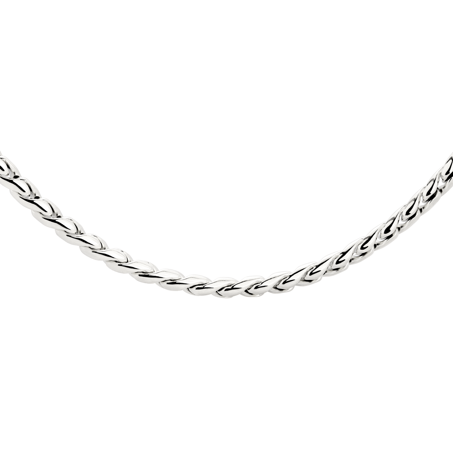 Spiral Links Necklace Silver