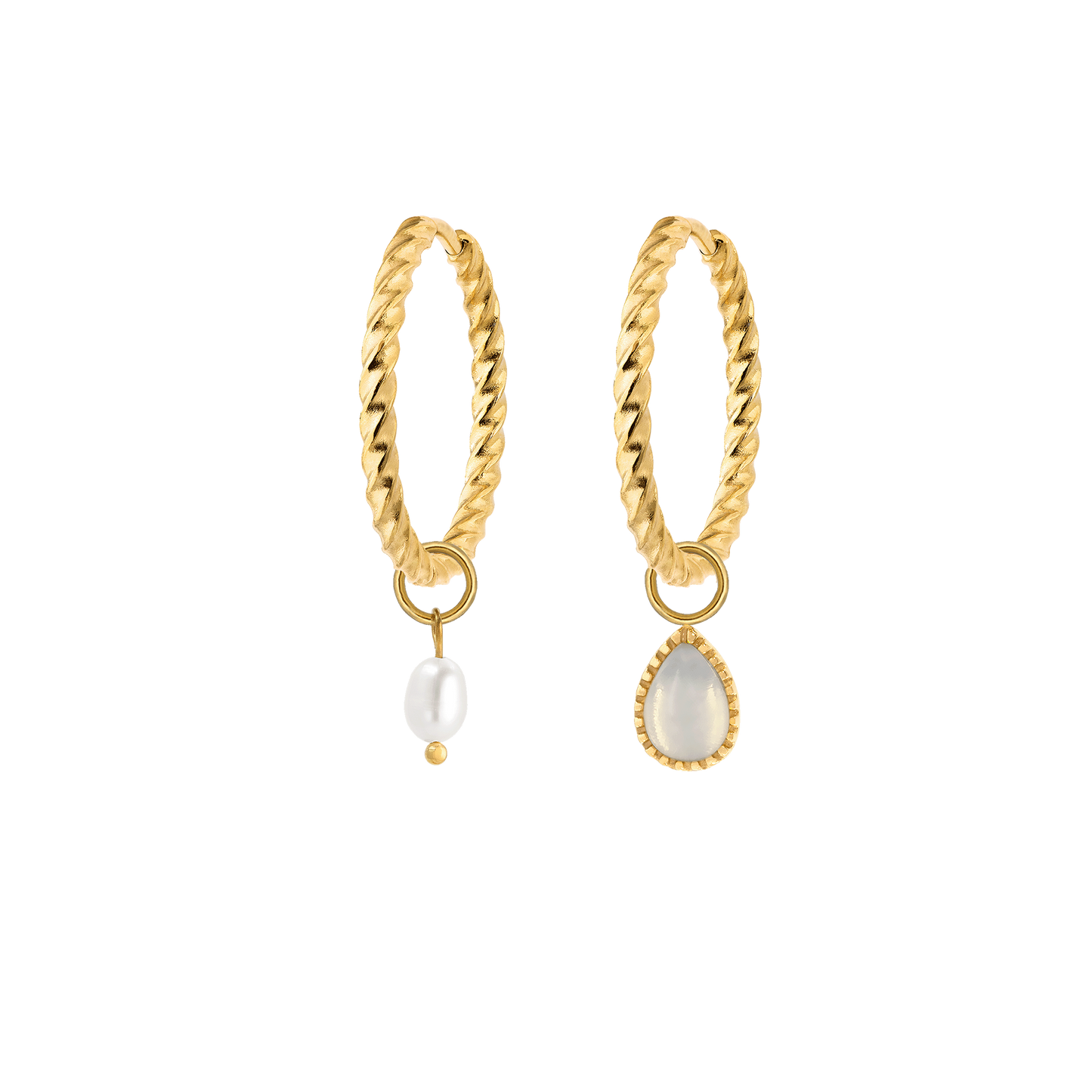 Twisted Hoop Set Medium