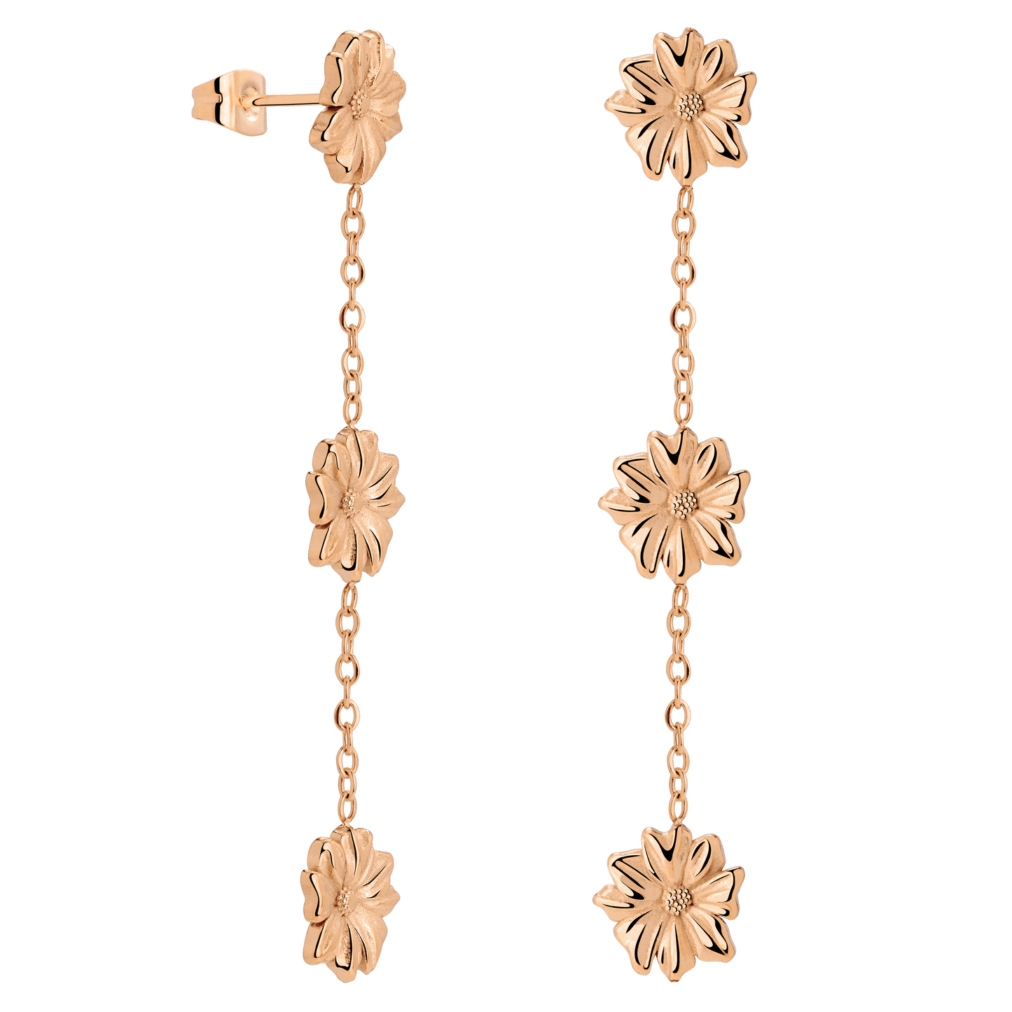 Petal Fall Studs Rose Gold