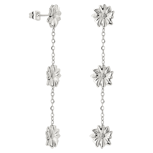 Petal Fall Studs Silver