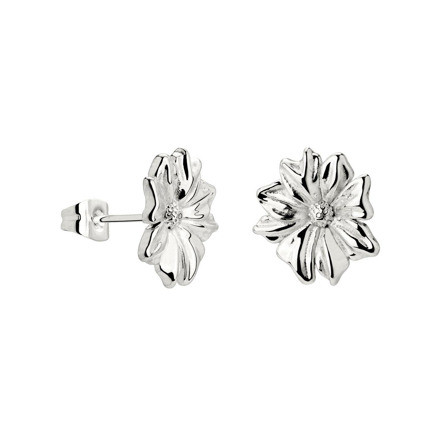 Pure Petal Studs Silver