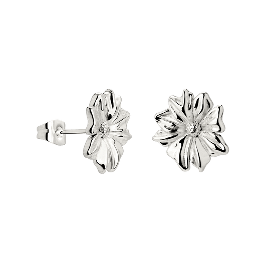 Pure Petal Studs Silver