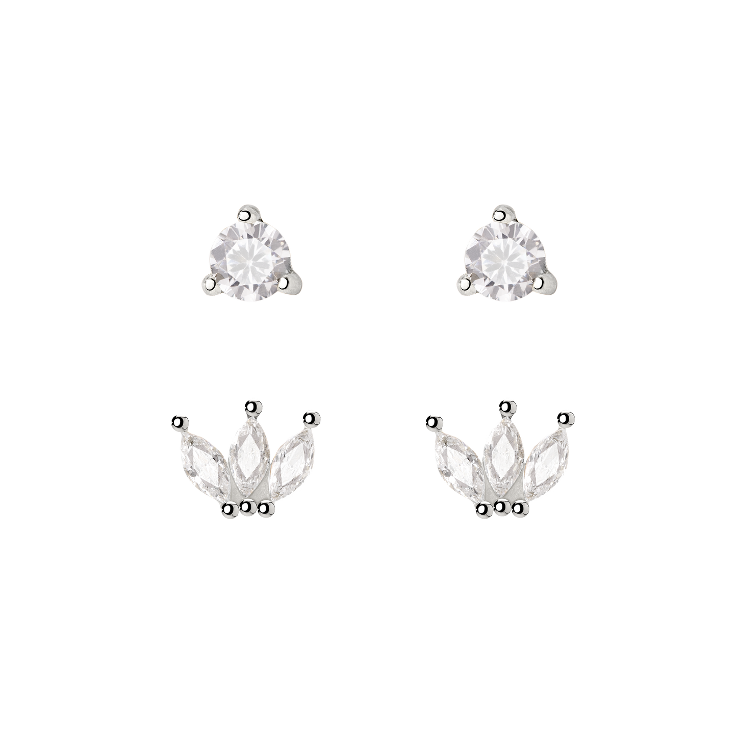 Royalty Stud Bundle Silver