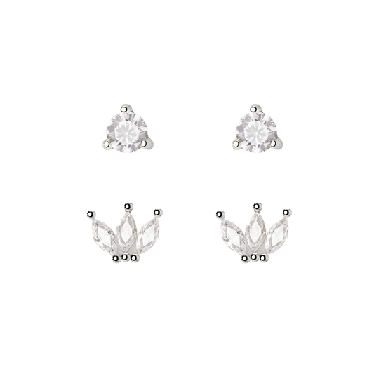 Royalty Stud Bundle Silver