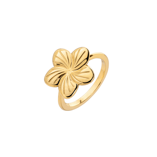 Floral Glow Ring Gold