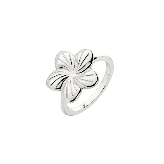 Floral Glow Ring Silver